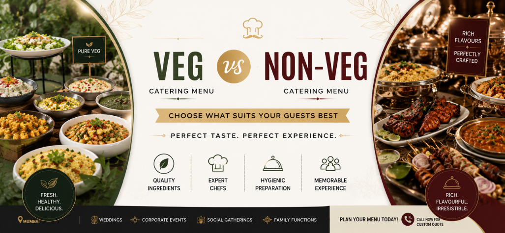 Veg vs Non-Veg catering menu